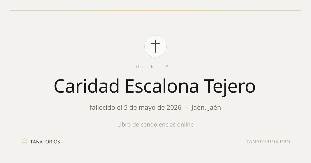 Memorial de Caridad Escalona Tejero