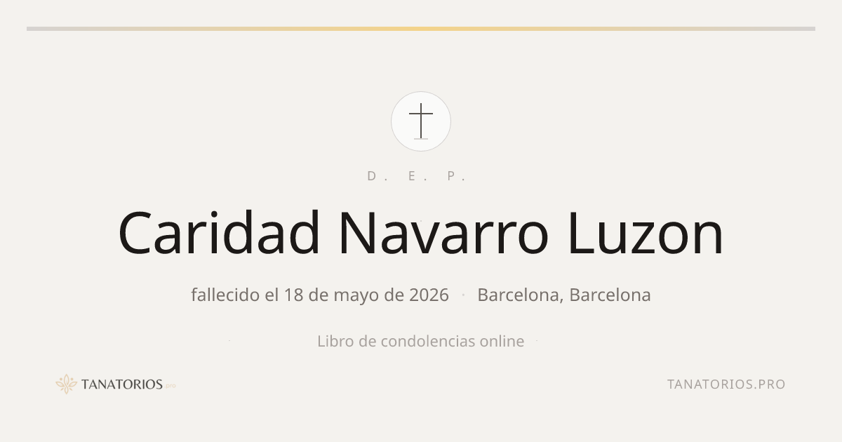 Memorial de Caridad Navarro Luzon