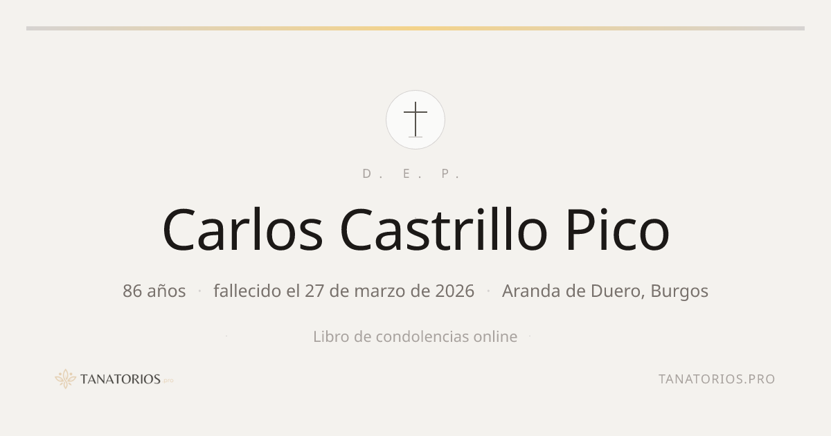 Memorial de Carlos Castrillo Pico