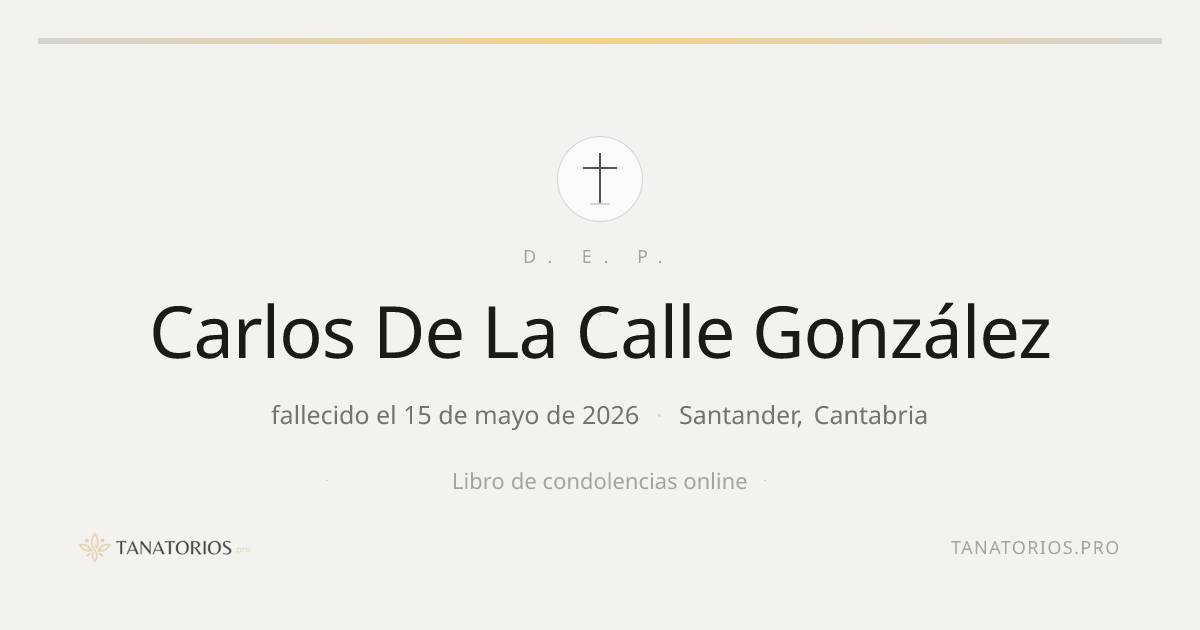 Memorial de Carlos De La Calle González
