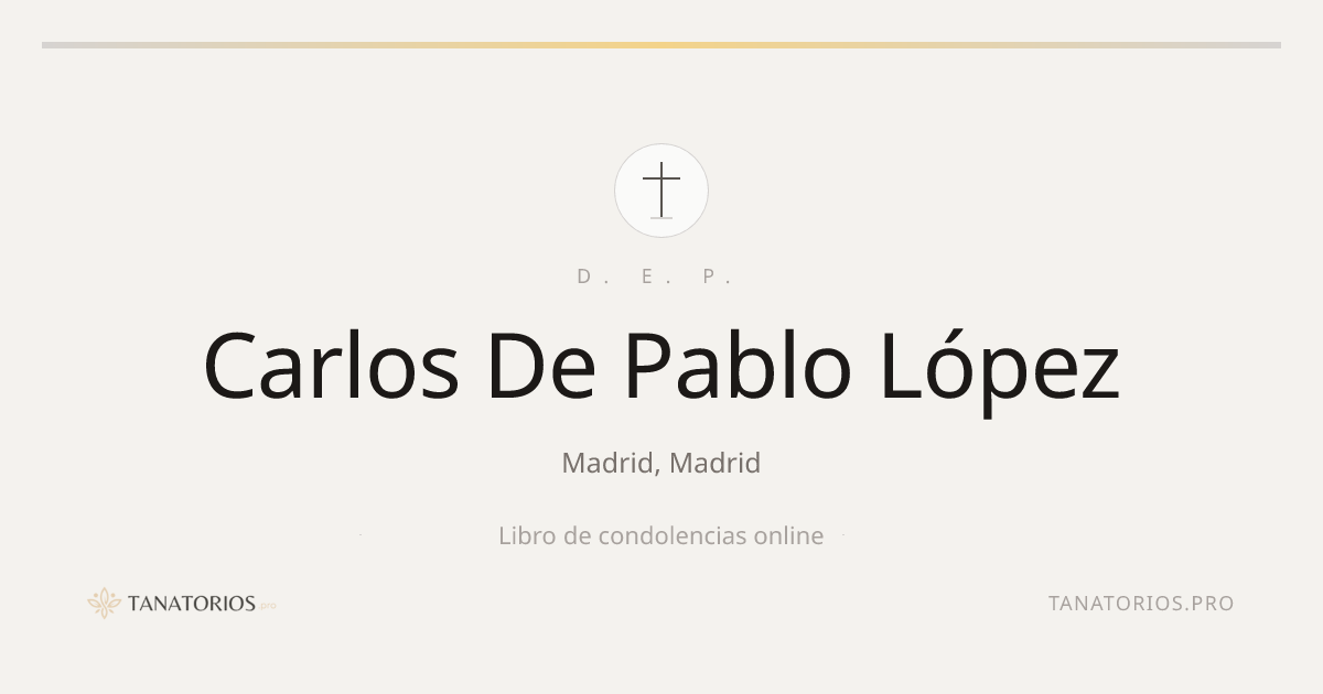 Memorial de Carlos De Pablo López