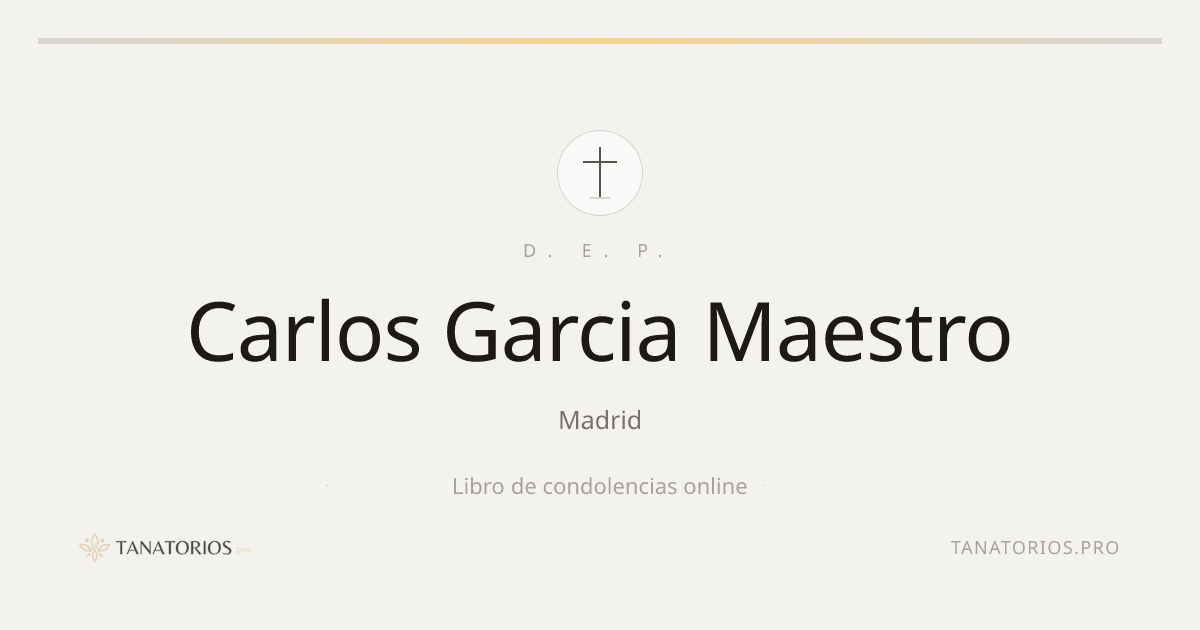 Memorial de Carlos Garcia Maestro