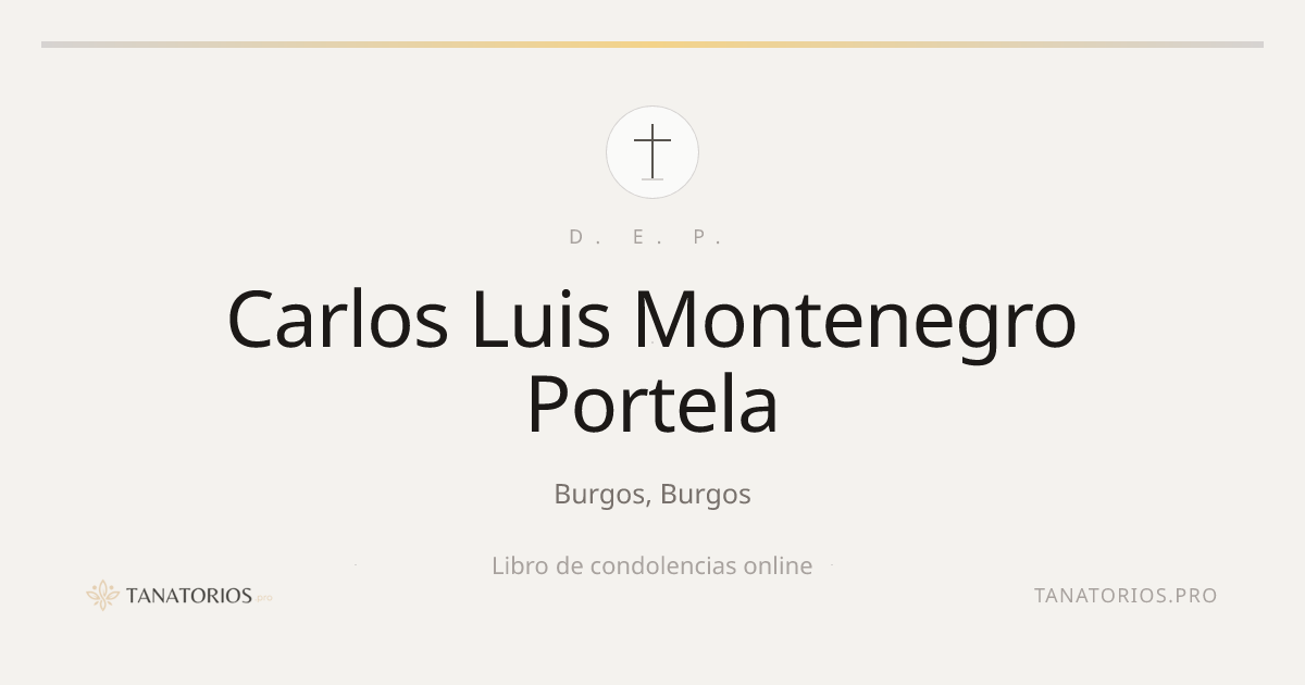 Memorial de Carlos Luis Montenegro Portela