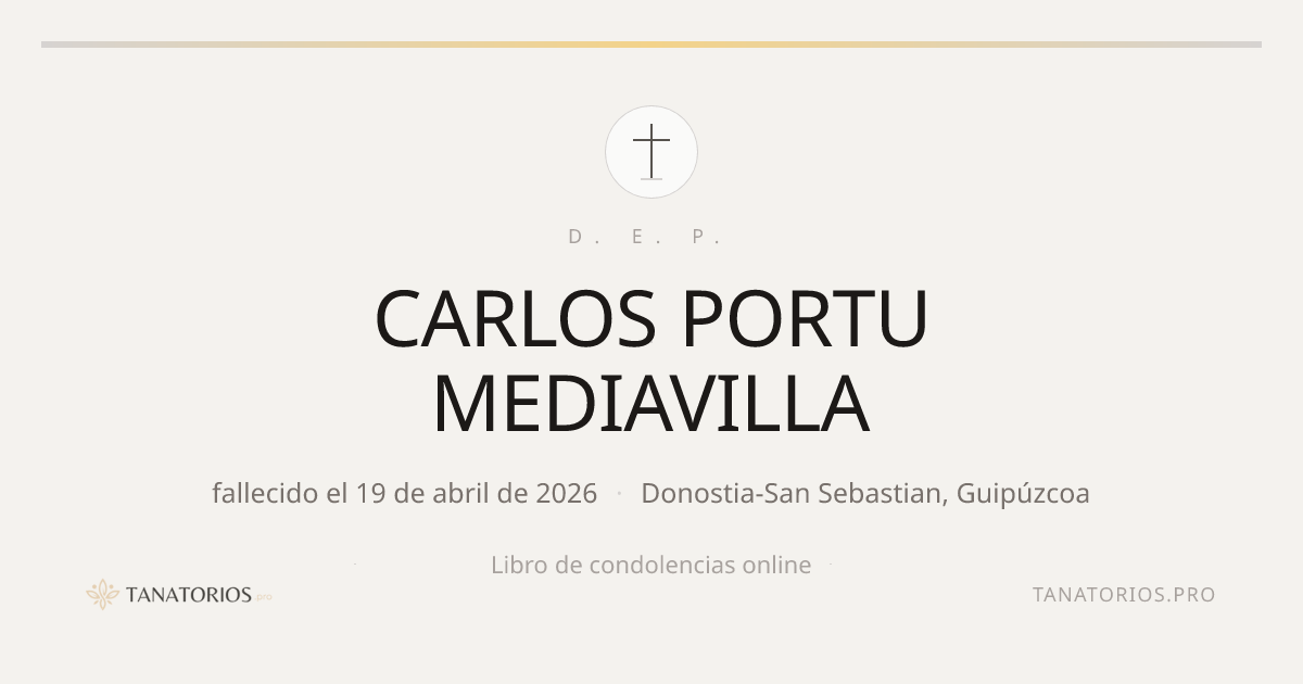 Memorial de CARLOS PORTU MEDIAVILLA