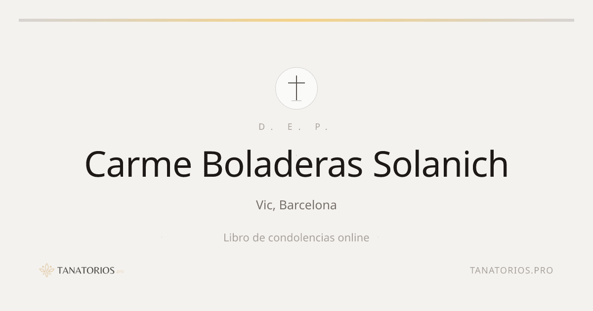 Memorial de Carme Boladeras Solanich