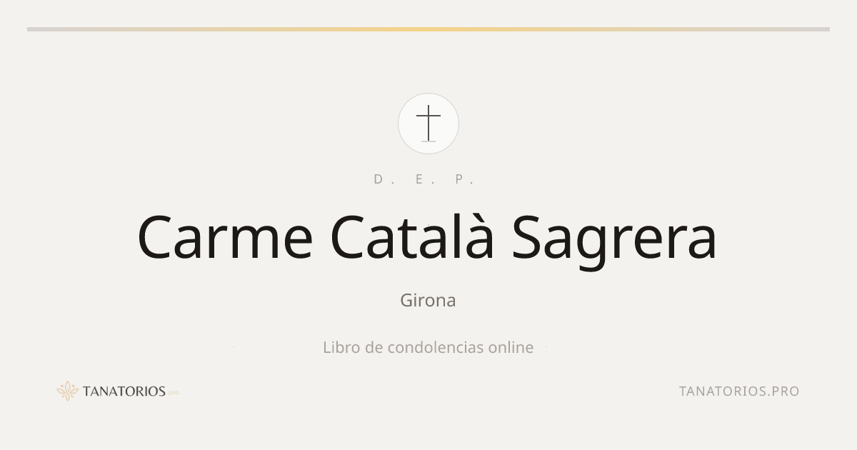 Memorial de Carme Català Sagrera
