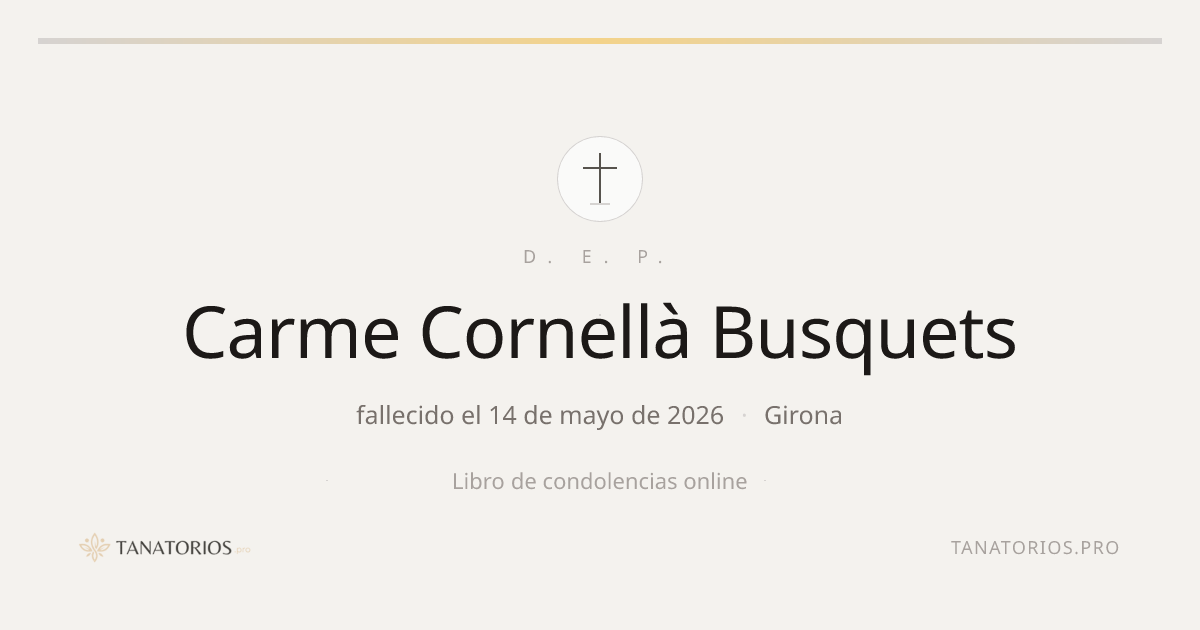Memorial de Carme Cornellà Busquets