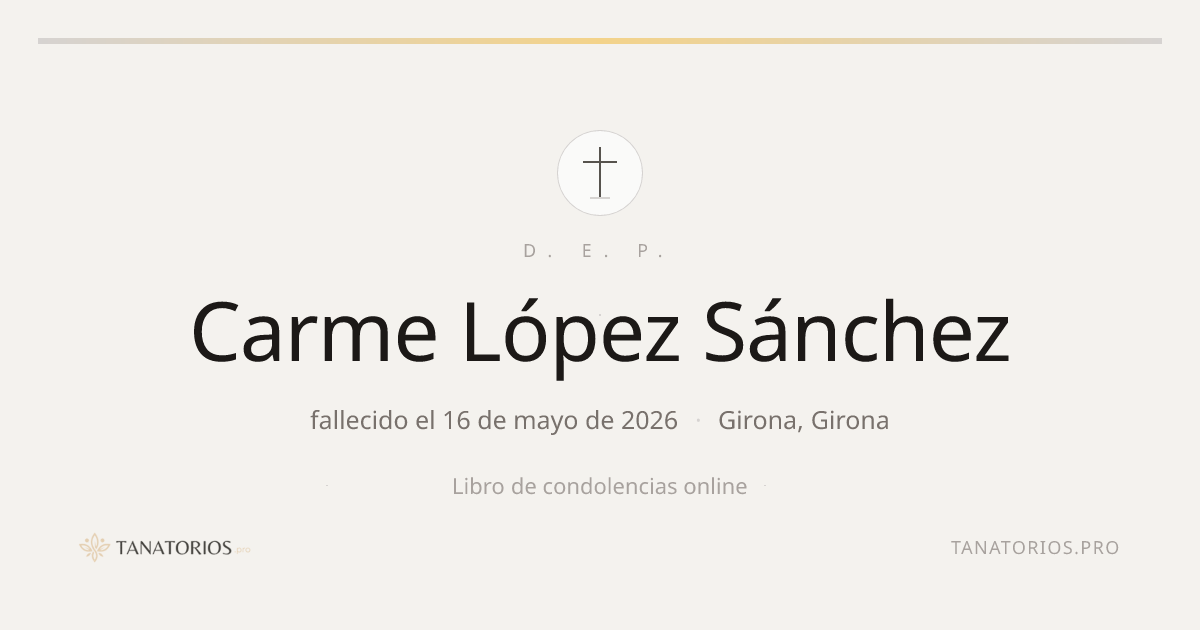 Memorial de Carme López Sánchez