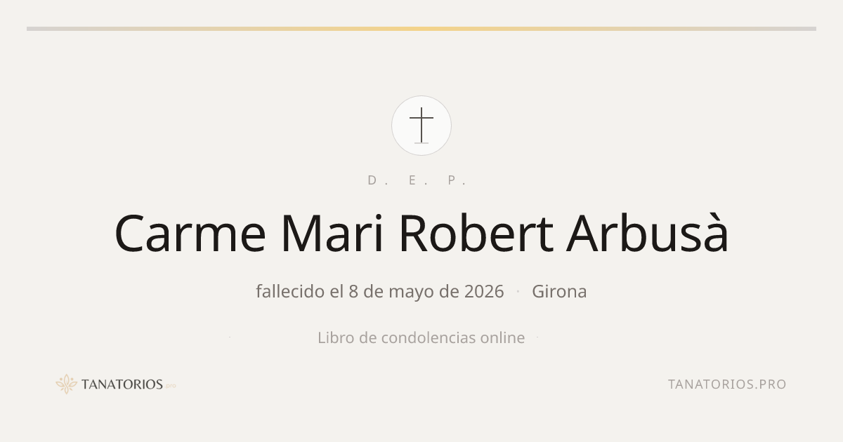 Memorial de Carme Mari Robert Arbusà