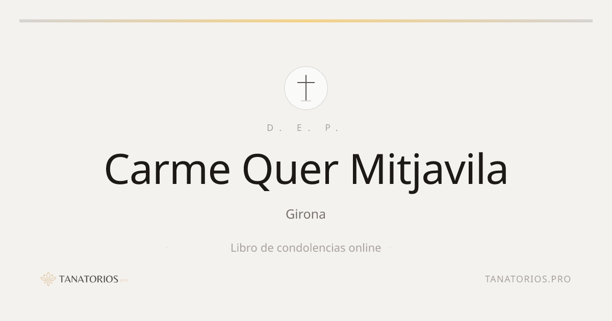 Memorial de Carme Quer Mitjavila