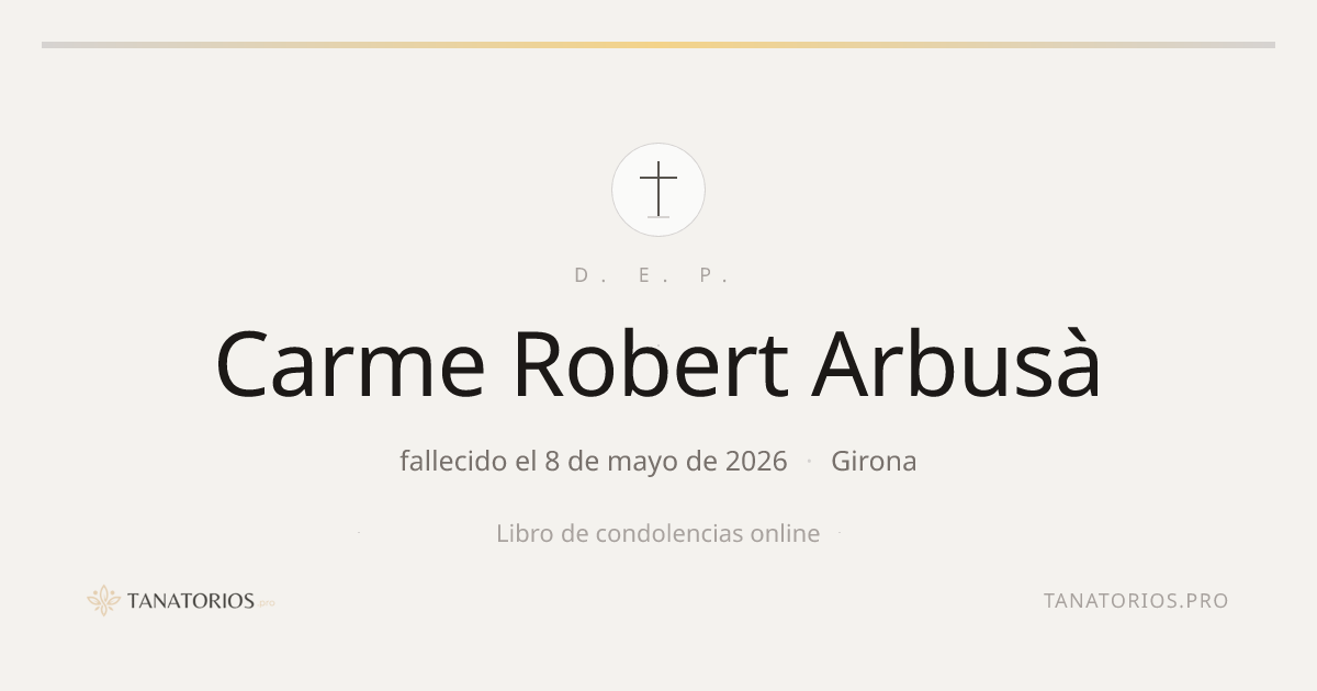 Memorial de Carme Robert Arbusà