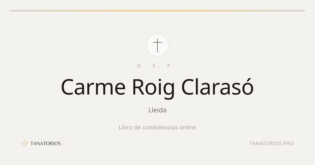 Memorial de Carme Roig Clarasó