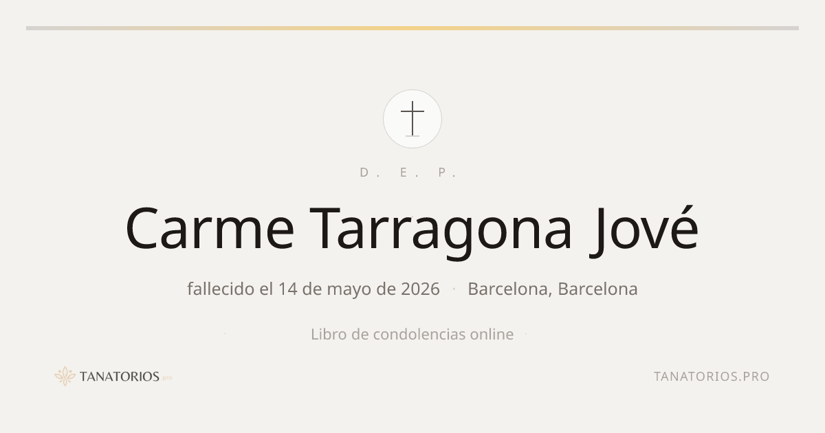 Memorial de Carme Tarragona Jové