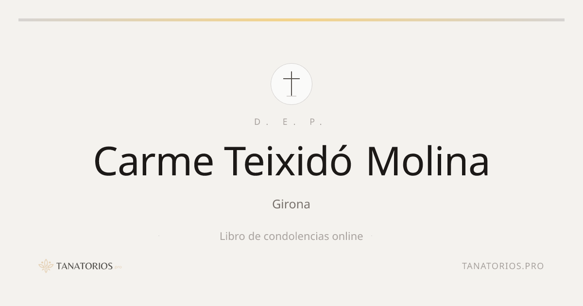 Memorial de Carme Teixidó Molina