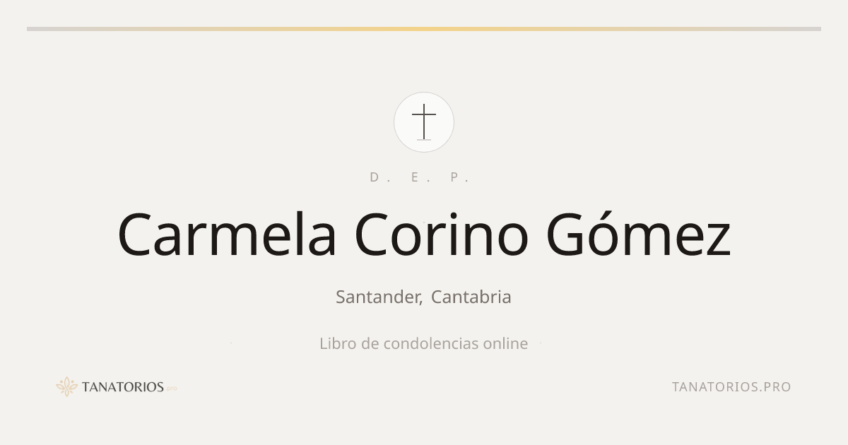 Memorial de Carmela Corino Gómez