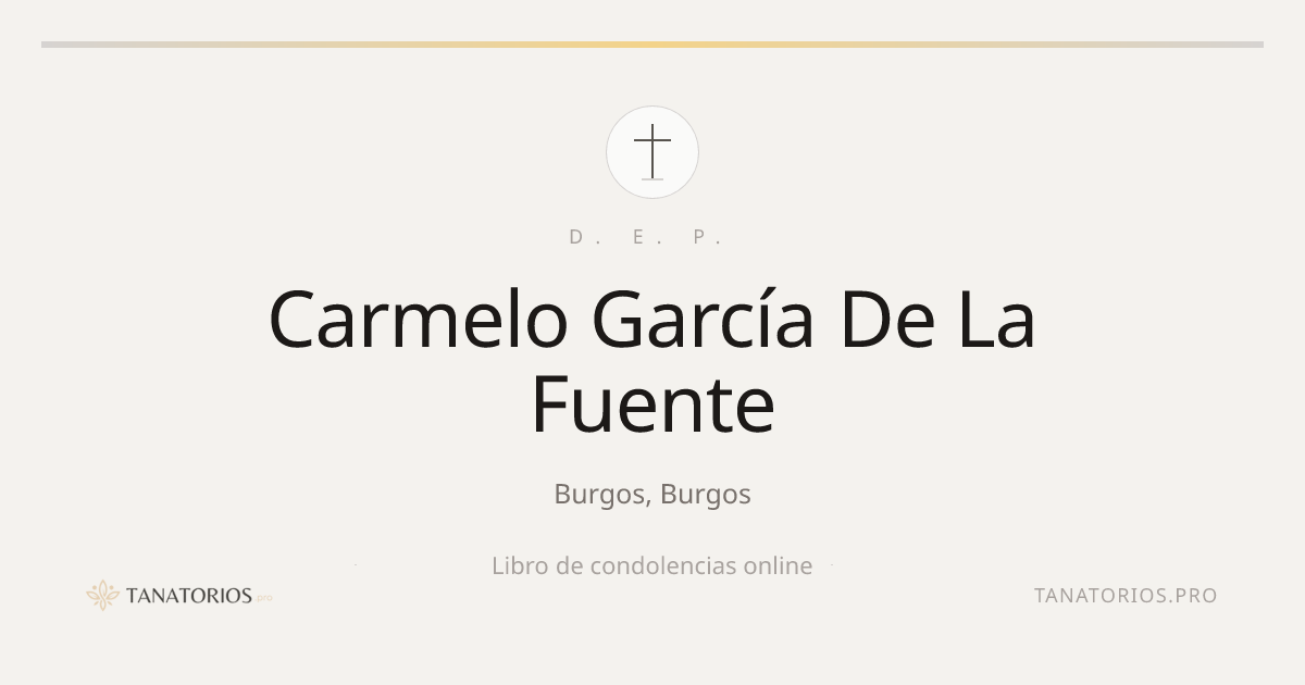 Memorial de Carmelo García De La Fuente