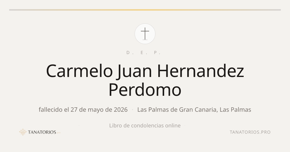 Memorial de Carmelo Juan Hernandez Perdomo