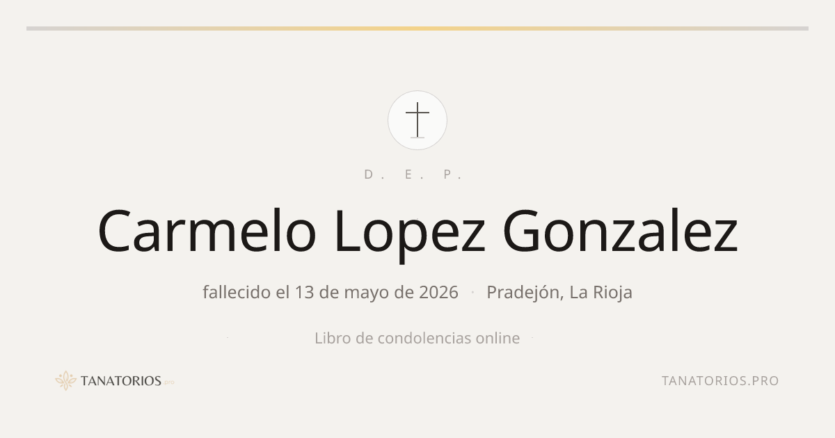 Memorial de Carmelo Lopez Gonzalez