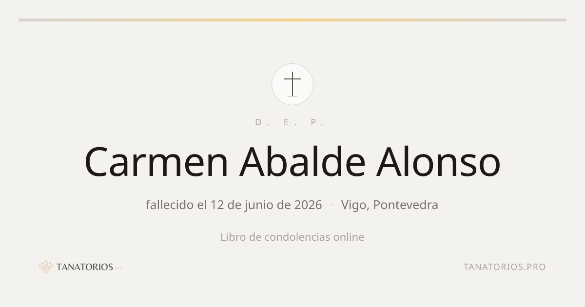 Memorial de Carmen Abalde Alonso