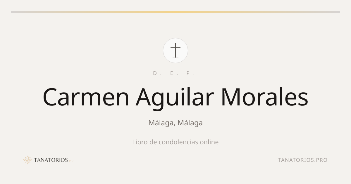 Memorial de Carmen Aguilar Morales
