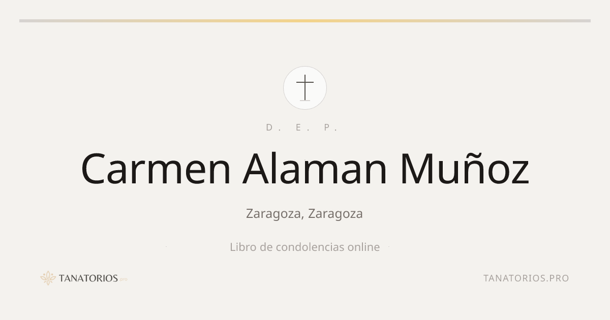 Memorial de Carmen Alaman Muñoz