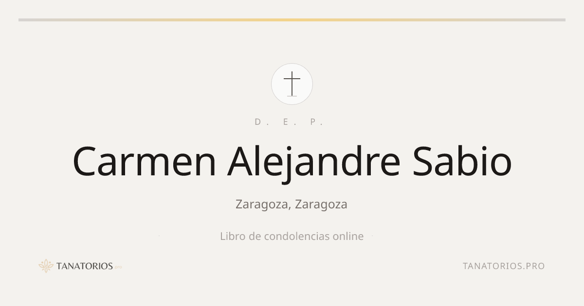 Memorial de Carmen Alejandre Sabio