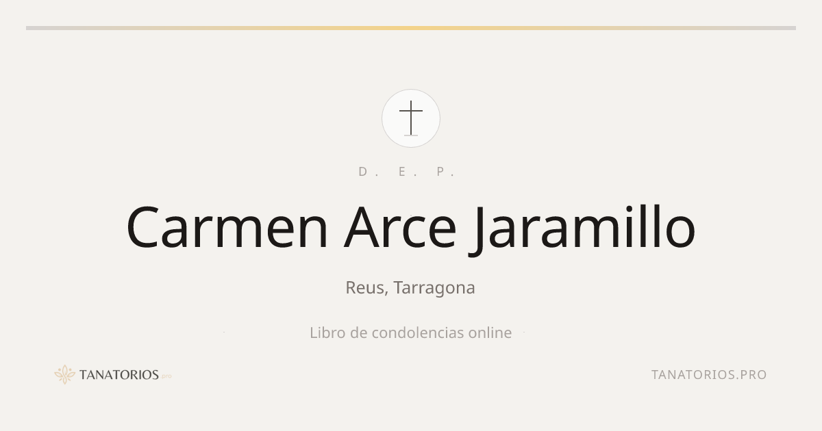 Memorial de Carmen Arce Jaramillo