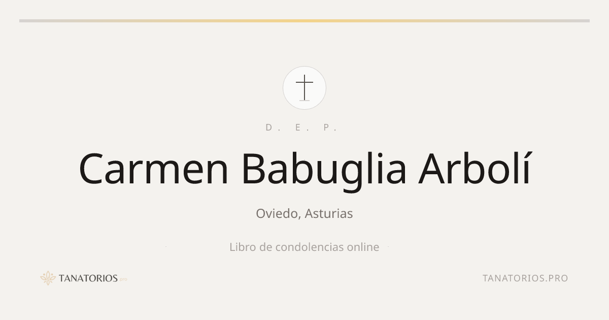 Memorial de Carmen Babuglia Arbolí