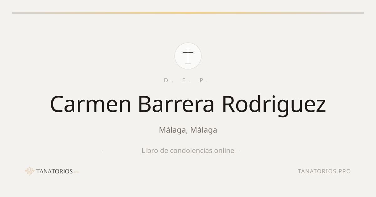 Memorial de Carmen Barrera Rodriguez