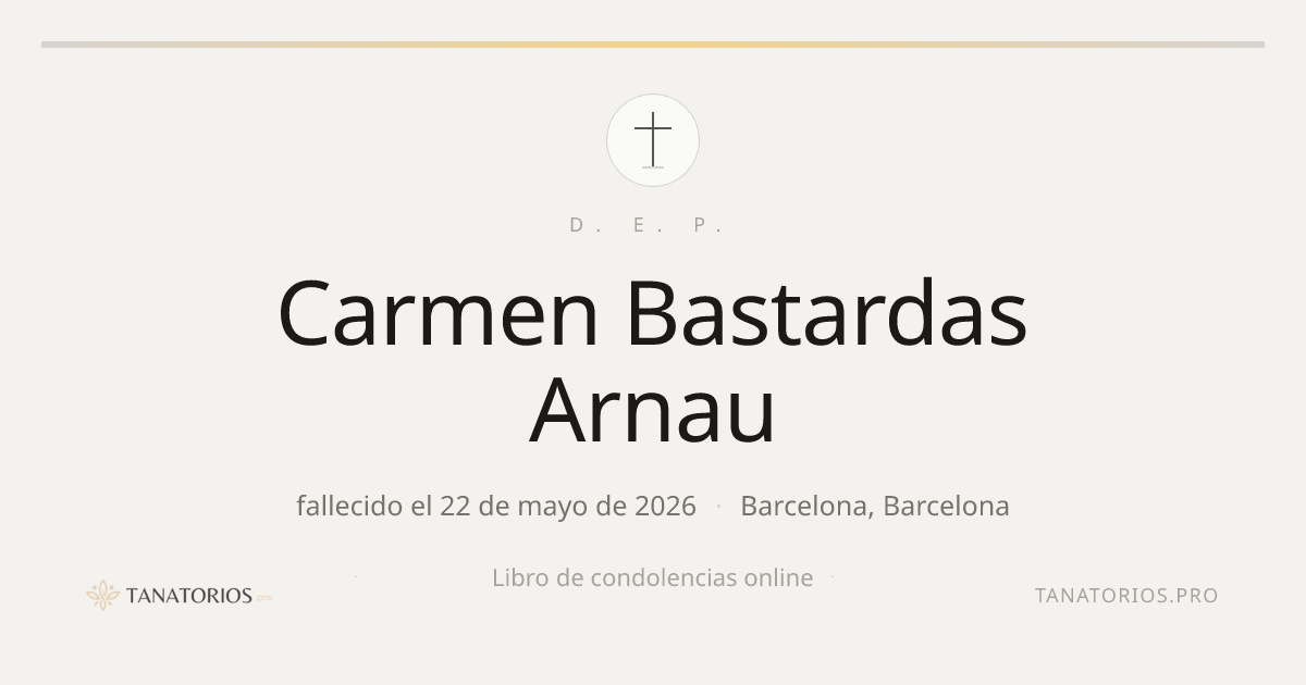 Memorial de Carmen Bastardas Arnau