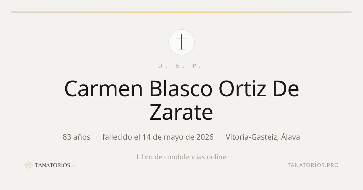 Memorial de Carmen Blasco Ortiz De Zarate