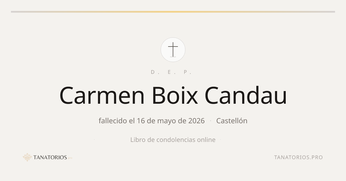 Memorial de Carmen Boix Candau