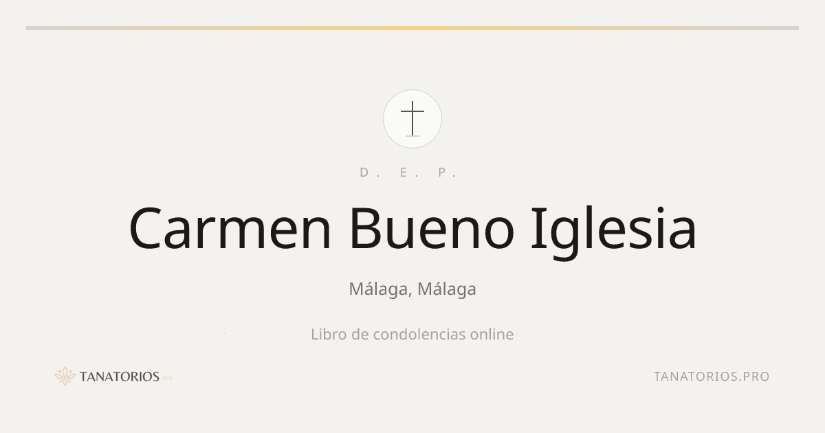 Memorial de Carmen Bueno Iglesia