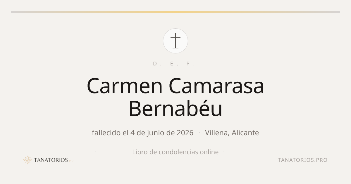 Memorial de Carmen Camarasa Bernabéu