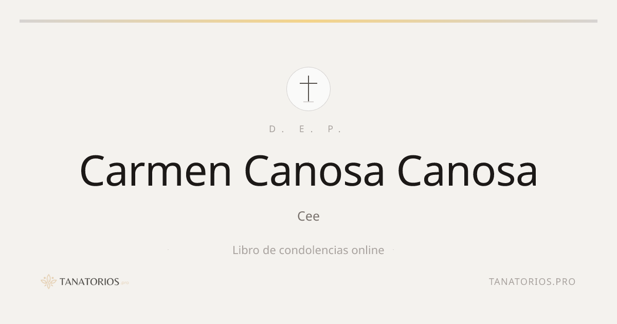 Memorial de Carmen Canosa Canosa