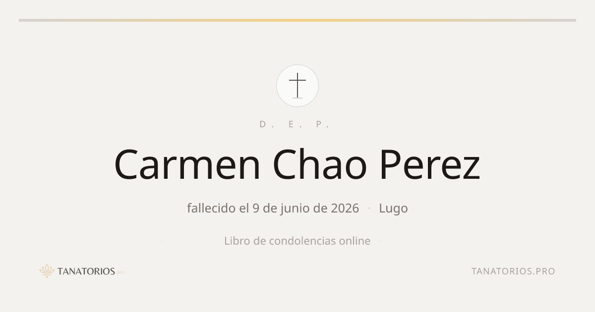 Memorial de Carmen Chao Perez