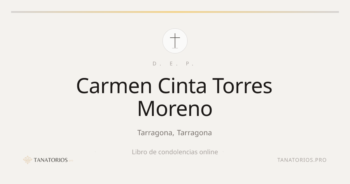 Memorial de Carmen Cinta Torres Moreno