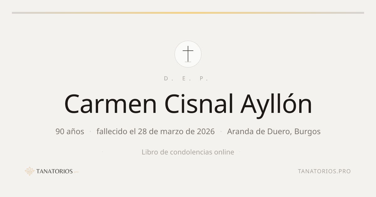 Memorial de Carmen Cisnal Ayllón