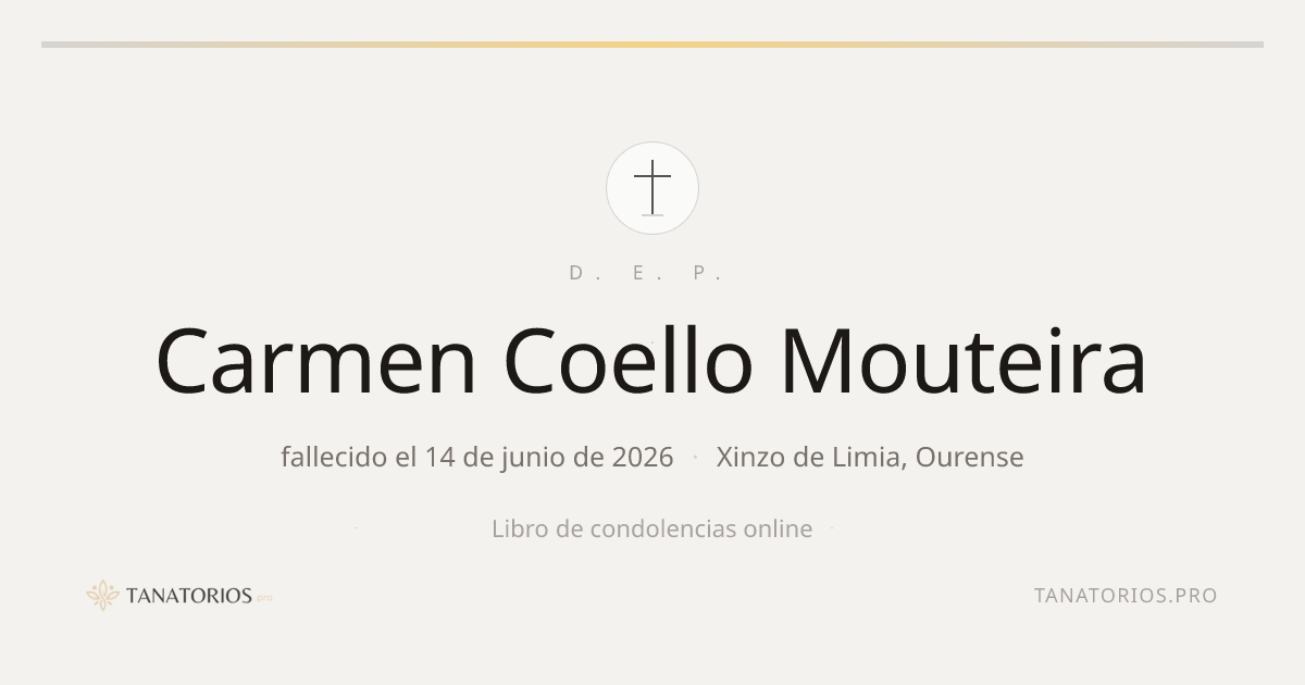 Memorial de Carmen Coello Mouteira