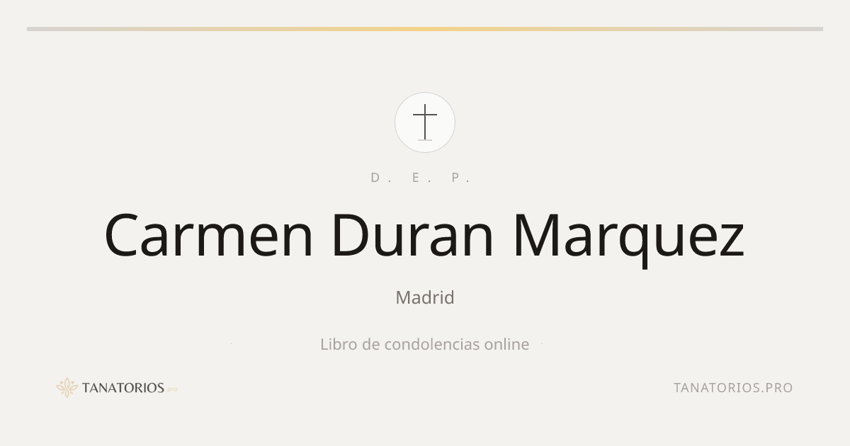 Memorial de Carmen Duran Marquez