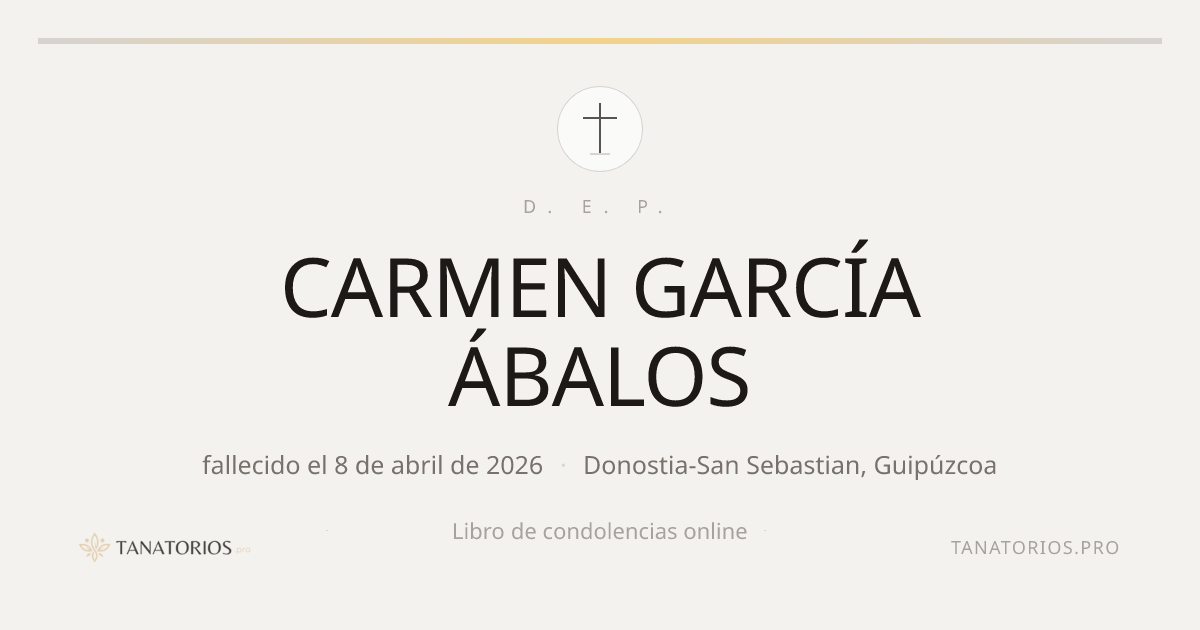 Memorial de CARMEN GARCÍA ÁBALOS