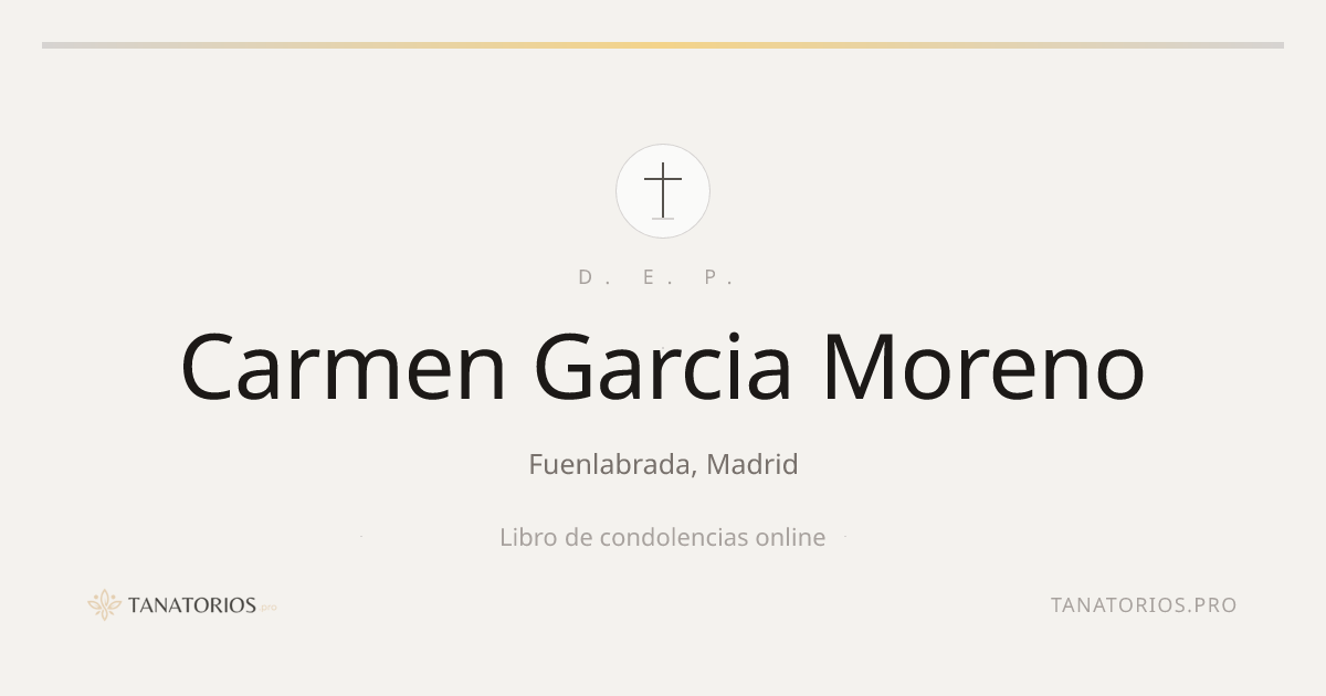 Memorial de Carmen Garcia Moreno