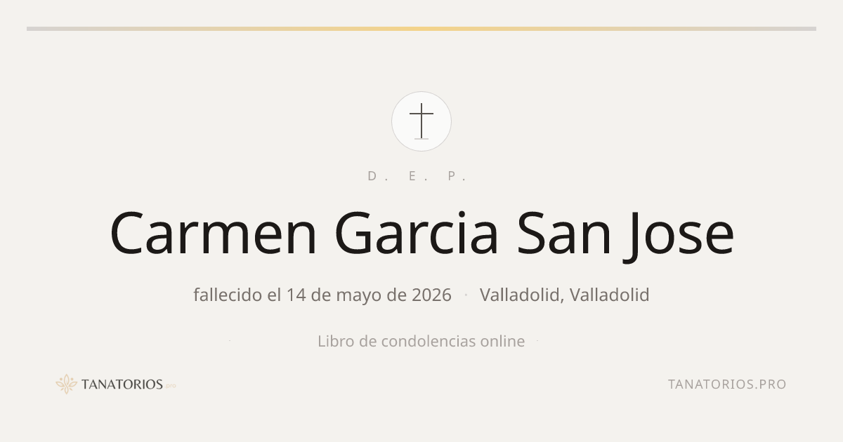 Memorial de Carmen Garcia San Jose