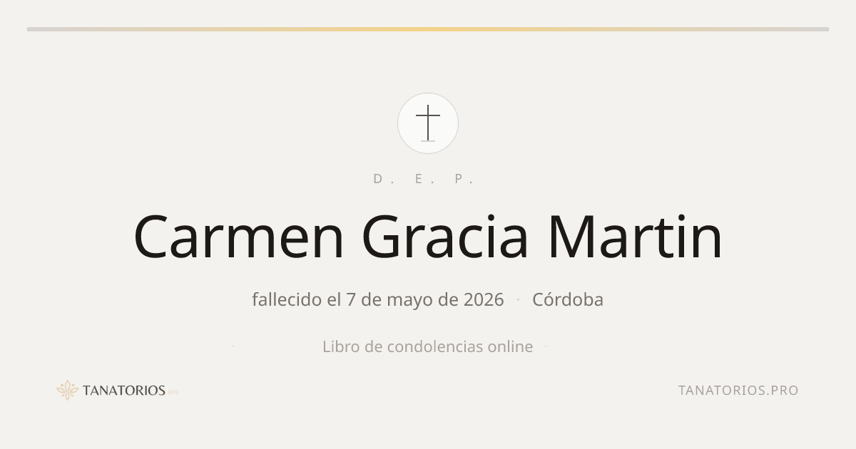 Memorial de Carmen Gracia Martin
