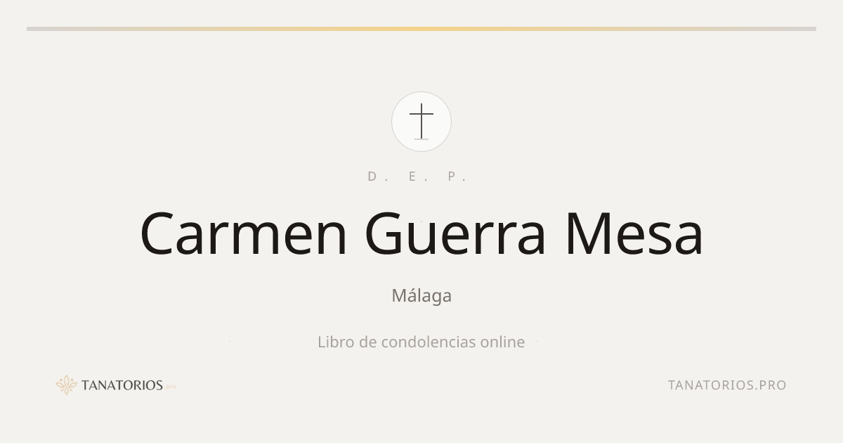 Memorial de Carmen Guerra Mesa