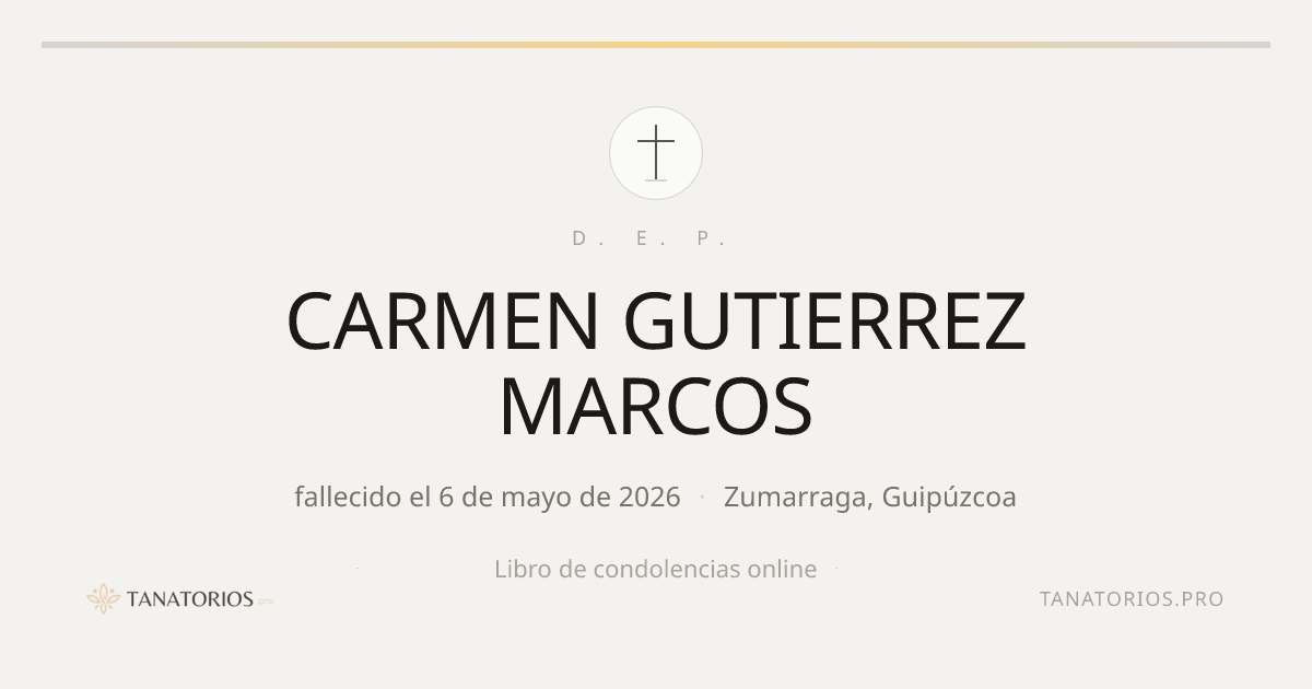 Memorial de CARMEN GUTIERREZ MARCOS