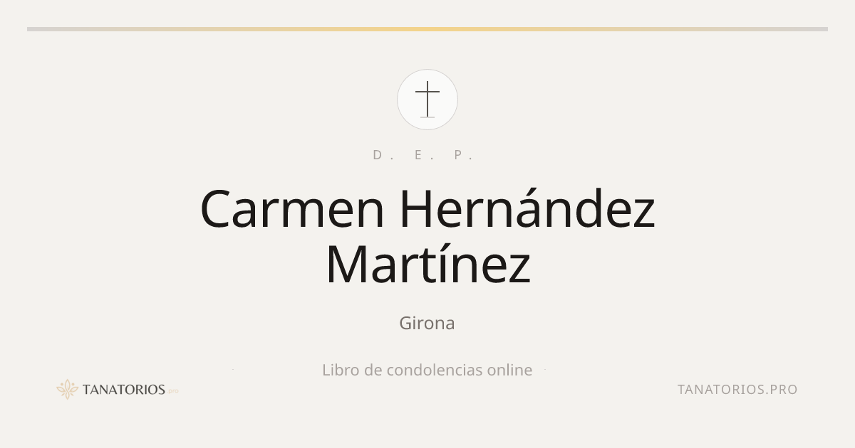 Memorial de Carmen Hernández Martínez