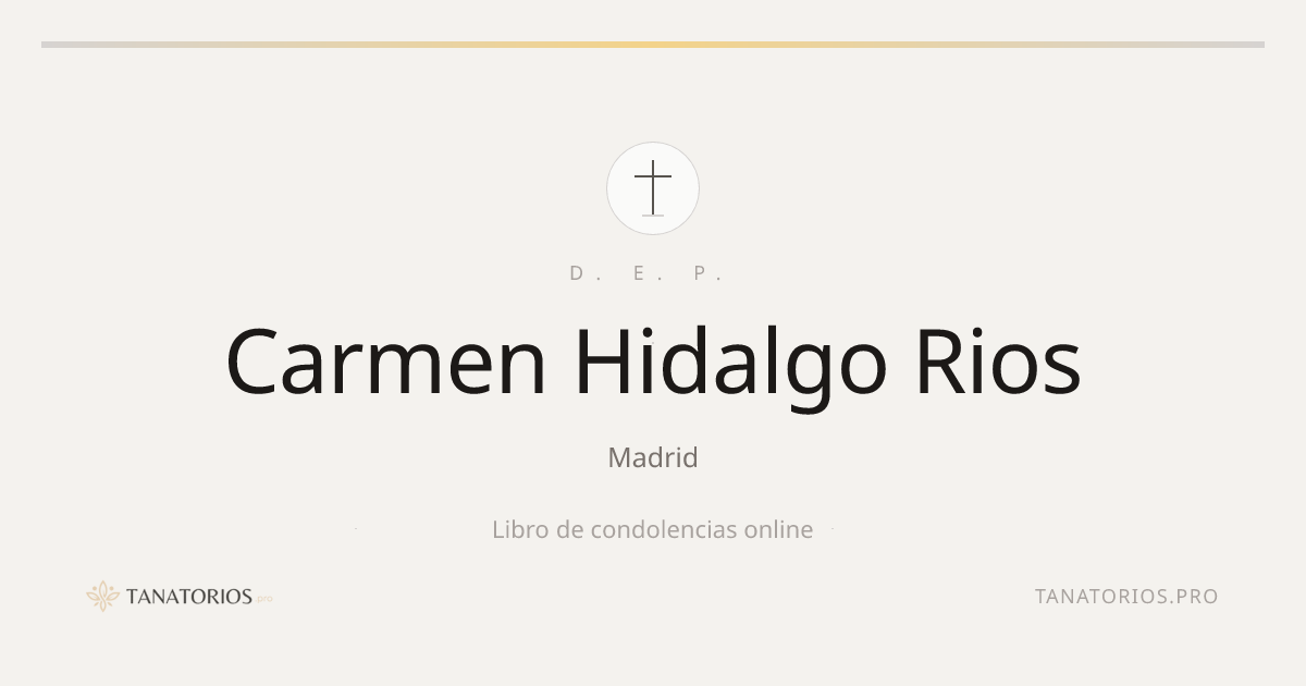 Memorial de Carmen Hidalgo Rios