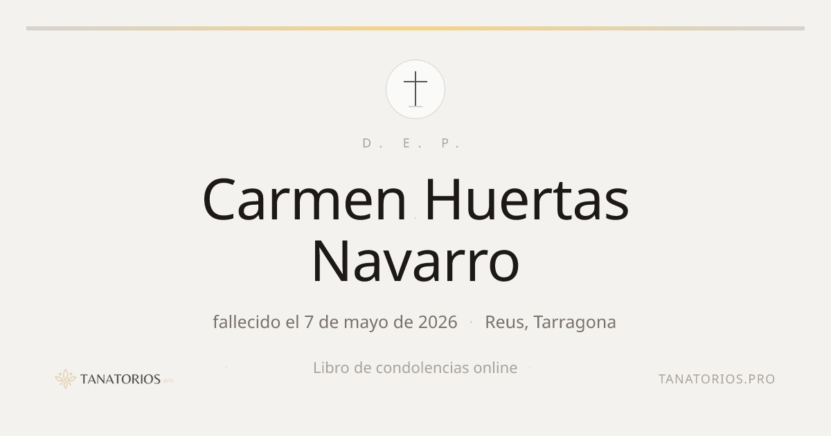 Memorial de Carmen Huertas Navarro