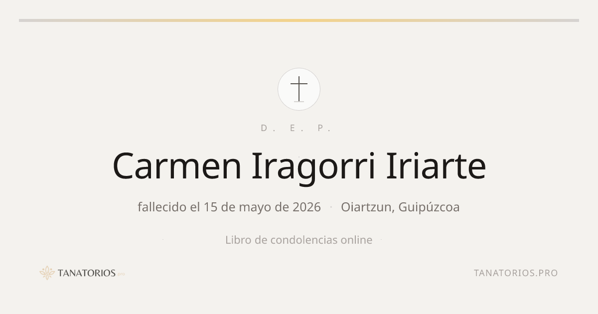 Memorial de Carmen Iragorri Iriarte